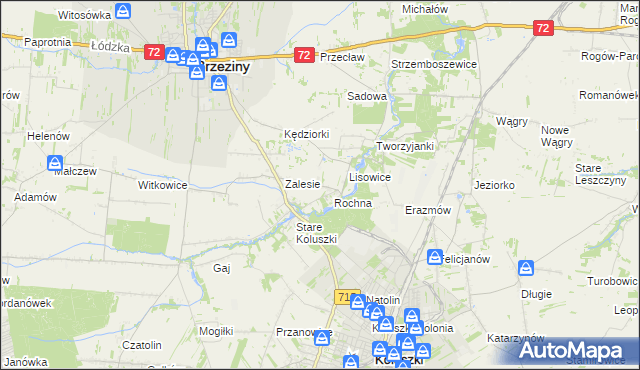 mapa Ścibiorów, Ścibiorów na mapie Targeo