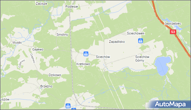 mapa Ściechów, Ściechów na mapie Targeo