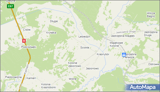 mapa Ściokła, Ściokła na mapie Targeo