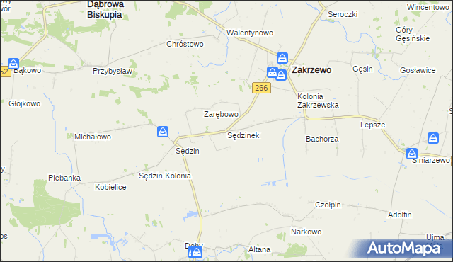 mapa Sędzinek, Sędzinek na mapie Targeo