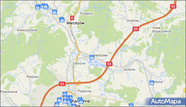 mapa Sędzisław, Sędzisław na mapie Targeo