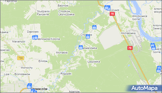 mapa Selwanówka, Selwanówka na mapie Targeo