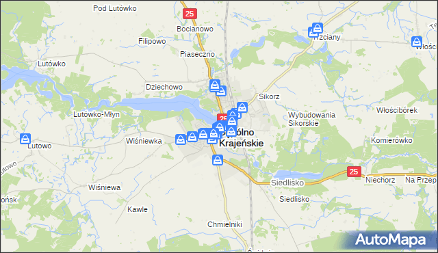 mapa Sępólno Krajeńskie, Sępólno Krajeńskie na mapie Targeo