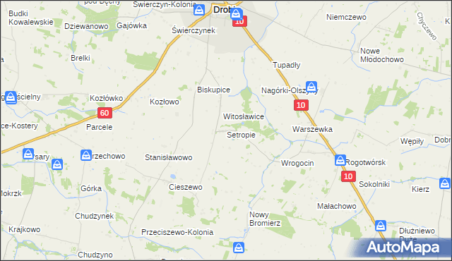 mapa Setropie, Setropie na mapie Targeo