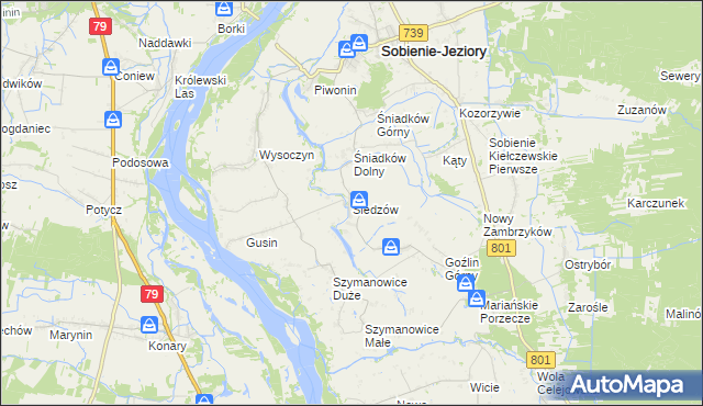 mapa Siedzów, Siedzów na mapie Targeo