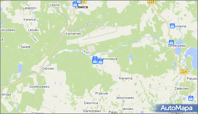 mapa Siemirowice, Siemirowice na mapie Targeo