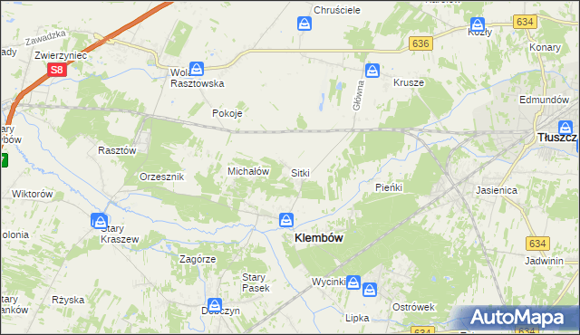 mapa Sitki, Sitki na mapie Targeo