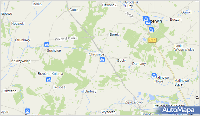 mapa Skarżyn gmina Czerwin, Skarżyn gmina Czerwin na mapie Targeo