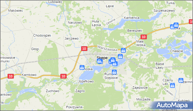 mapa Skępe, Skępe na mapie Targeo