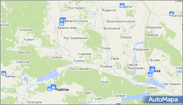 mapa Skociszewy, Skociszewy na mapie Targeo