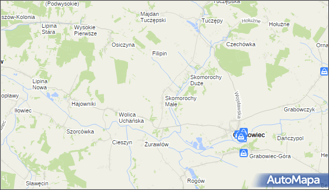 mapa Skomorochy Małe, Skomorochy Małe na mapie Targeo