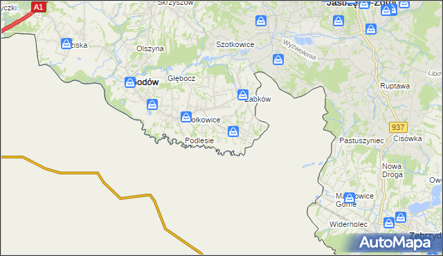 mapa Skrbeńsko, Skrbeńsko na mapie Targeo