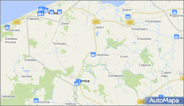 mapa Skrobotowo, Skrobotowo na mapie Targeo