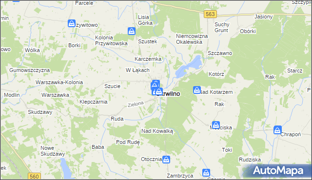 mapa Skrwilno, Skrwilno na mapie Targeo