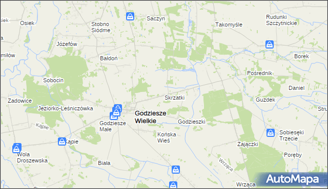 mapa Skrzatki, Skrzatki na mapie Targeo