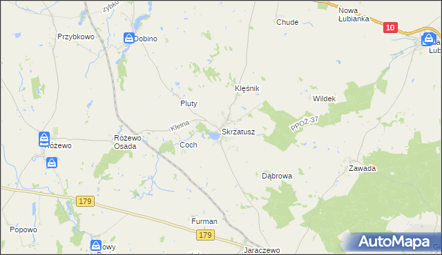 mapa Skrzatusz, Skrzatusz na mapie Targeo