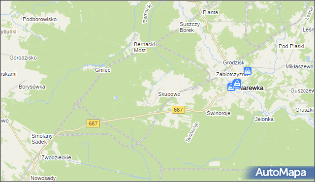mapa Skupowo, Skupowo na mapie Targeo