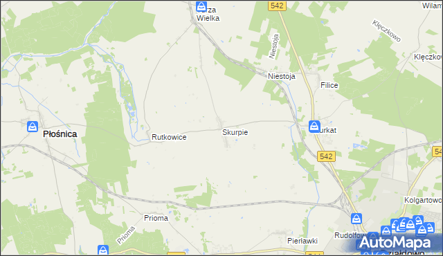 mapa Skurpie, Skurpie na mapie Targeo
