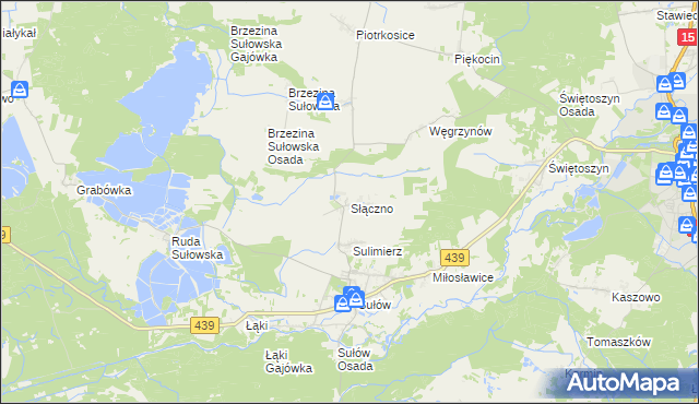 mapa Słączno, Słączno na mapie Targeo