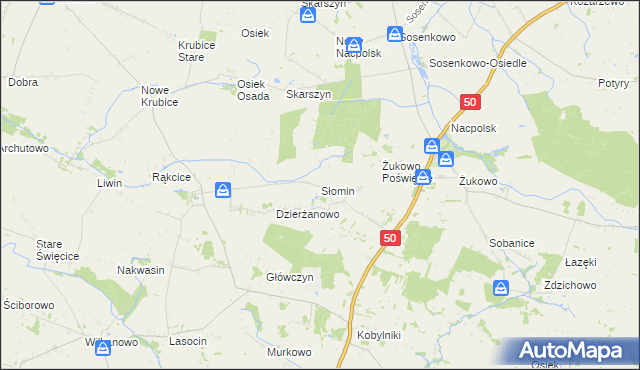 mapa Słomin gmina Wyszogród, Słomin gmina Wyszogród na mapie Targeo