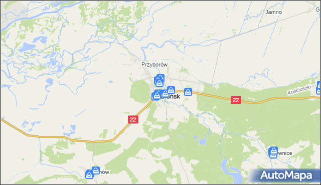 mapa Słońsk, Słońsk na mapie Targeo