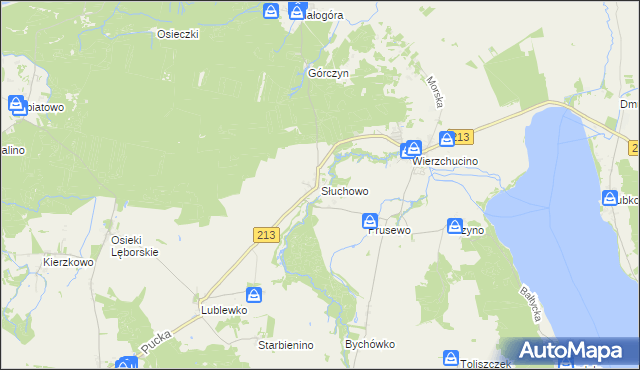 mapa Słuchowo, Słuchowo na mapie Targeo