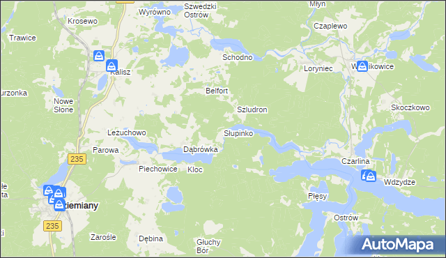 mapa Słupinko, Słupinko na mapie Targeo