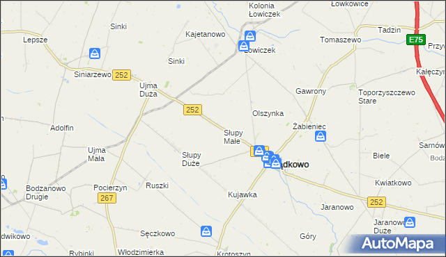 mapa Słupy Małe, Słupy Małe na mapie Targeo