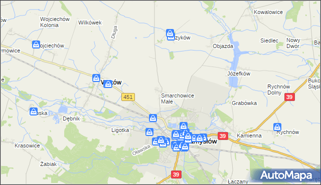 mapa Smarchowice Małe, Smarchowice Małe na mapie Targeo