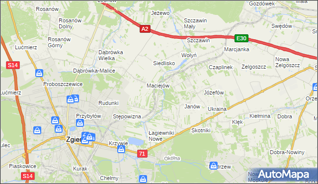 mapa Smardzew gmina Zgierz, Smardzew gmina Zgierz na mapie Targeo