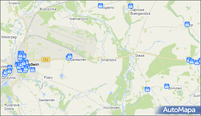 mapa Smardzko, Smardzko na mapie Targeo