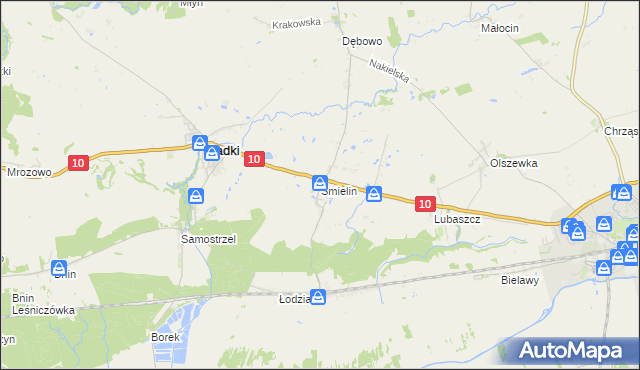 mapa Śmielin, Śmielin na mapie Targeo
