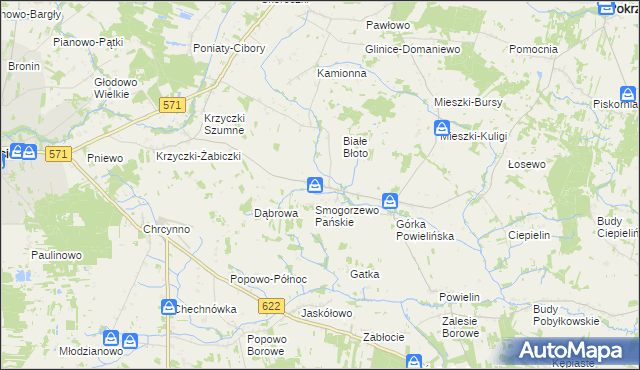 mapa Smogorzewo Włościańskie, Smogorzewo Włościańskie na mapie Targeo