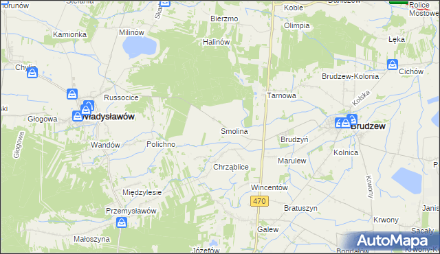 mapa Smolina, Smolina na mapie Targeo