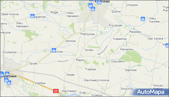 mapa Smółki, Smółki na mapie Targeo