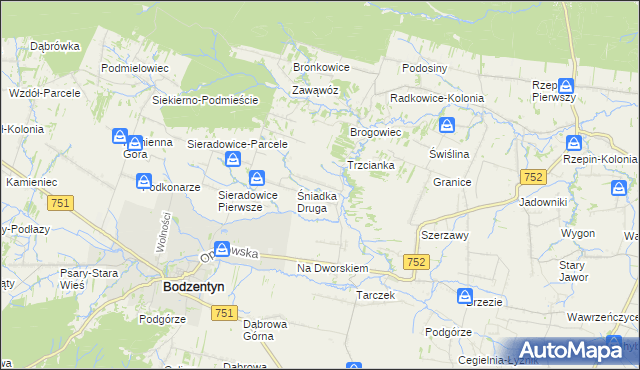 mapa Śniadka Trzecia, Śniadka Trzecia na mapie Targeo
