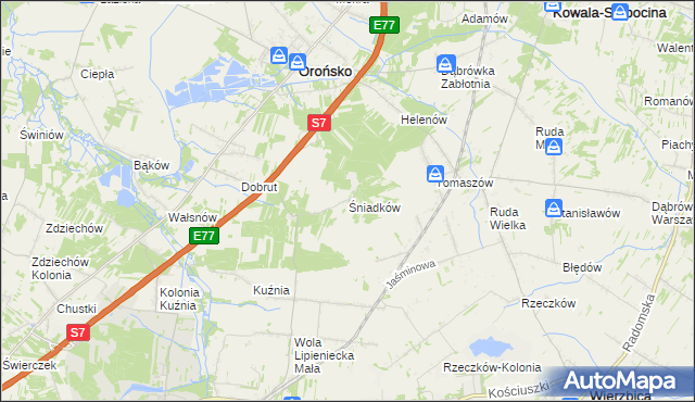 mapa Śniadków, Śniadków na mapie Targeo