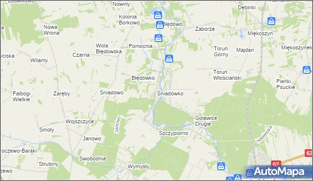 mapa Śniadówko, Śniadówko na mapie Targeo