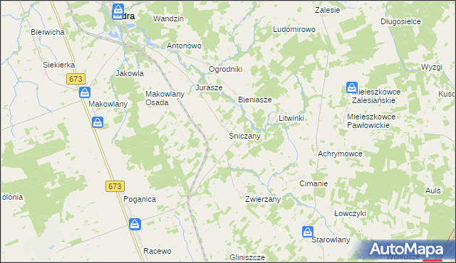mapa Śniczany, Śniczany na mapie Targeo