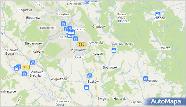 mapa Sobaniów, Sobaniów na mapie Targeo