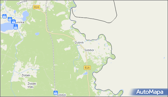 mapa Sobibór, Sobibór na mapie Targeo