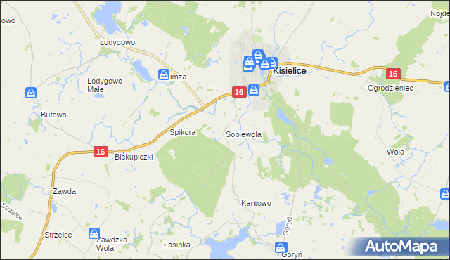 mapa Sobiewola, Sobiewola na mapie Targeo