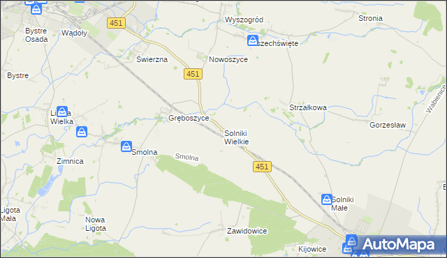 mapa Solniki Wielkie, Solniki Wielkie na mapie Targeo