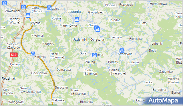 mapa Sołonka, Sołonka na mapie Targeo