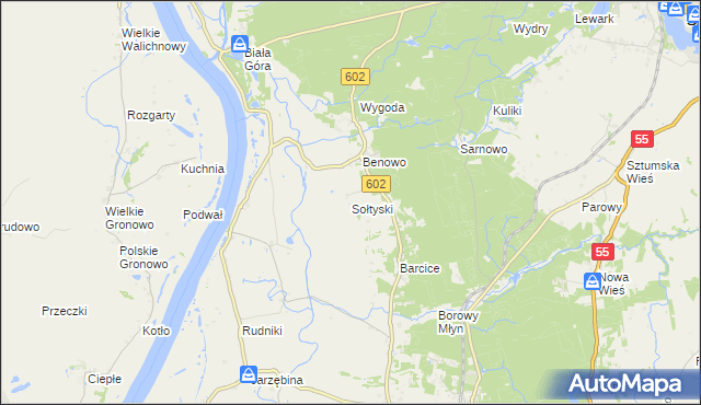 mapa Sołtyski, Sołtyski na mapie Targeo