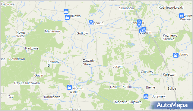 mapa Spądoszyn, Spądoszyn na mapie Targeo