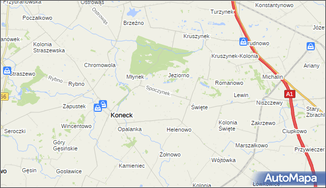 mapa Spoczynek, Spoczynek na mapie Targeo