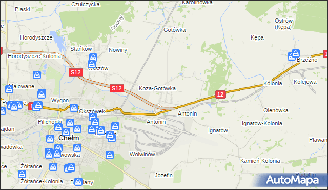 mapa Srebrzyszcze, Srebrzyszcze na mapie Targeo