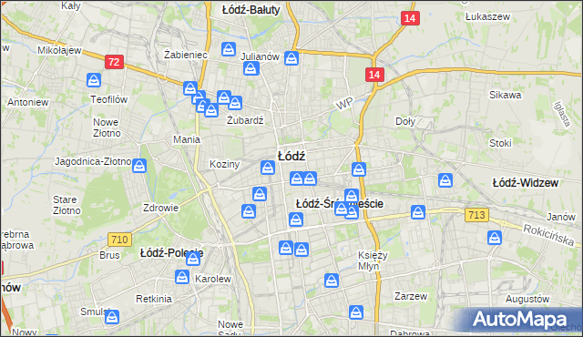 mapa Śródmieście gmina Łódź, Śródmieście gmina Łódź na mapie Targeo