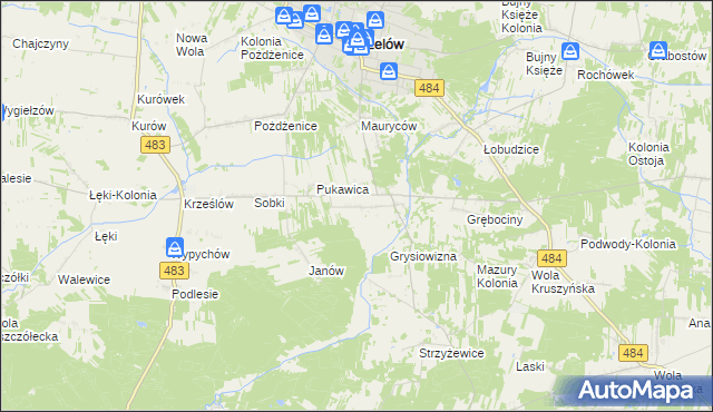 mapa Sromutka, Sromutka na mapie Targeo